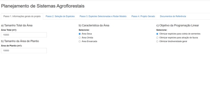 Sistema de Apoio ao Planejamento de Agroflorestas (Módulo de Projetos de Restauração)